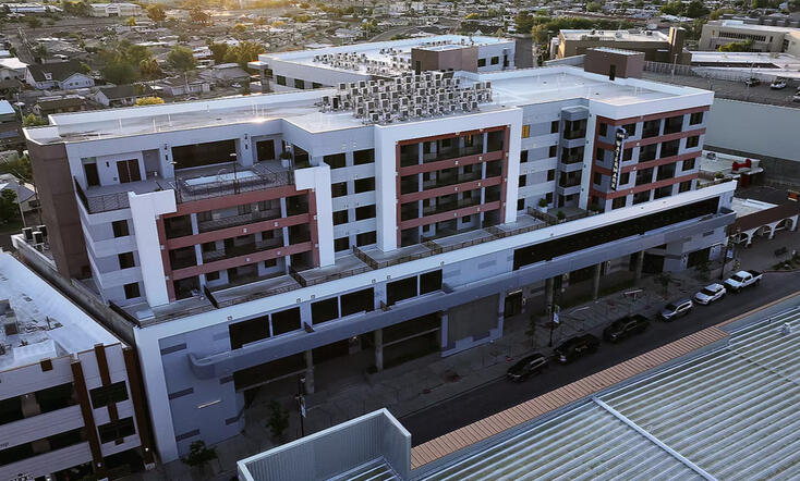 The Watermark is a mixed-use luxury apartment complex with commercial/retail space.